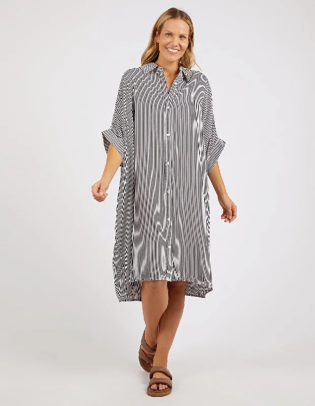 Elm Luna Dress Navy/White Stripe