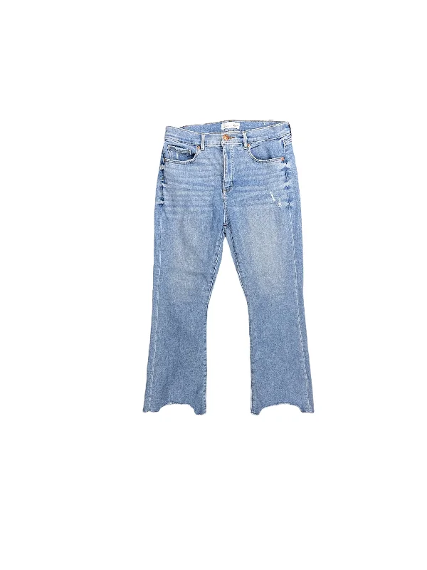 Jeans Cropped By Loft In Blue Denim, Size: 8