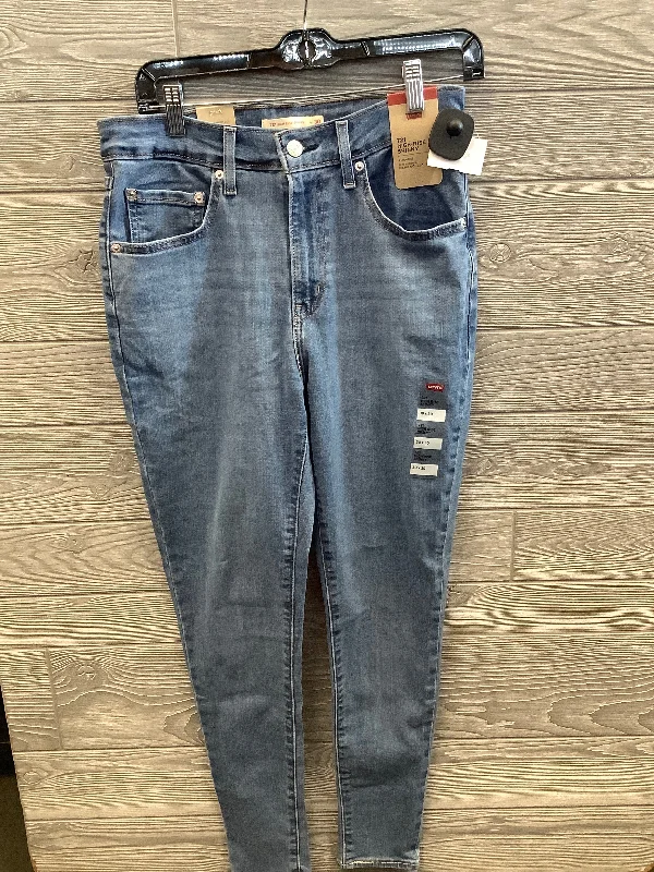 Jeans Skinny By Levis In Blue Denim, Size: 10