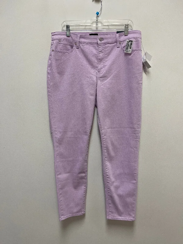 Jeans Skinny By Talbots In Purple, Size: 12