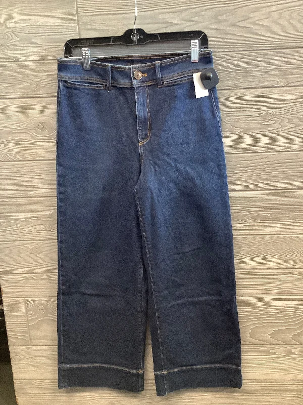 Jeans Wide Leg By Ann Taylor In Blue Denim, Size: 4