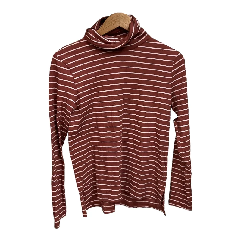 Top Long Sleeve Basic By Madewell In Striped Pattern, Size: S