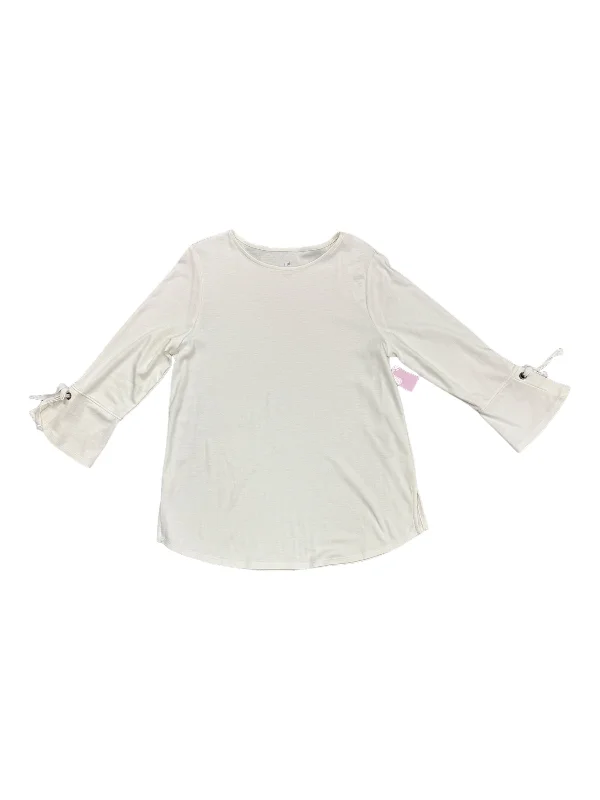 Top Long Sleeve By J. Jill In White, Size: M