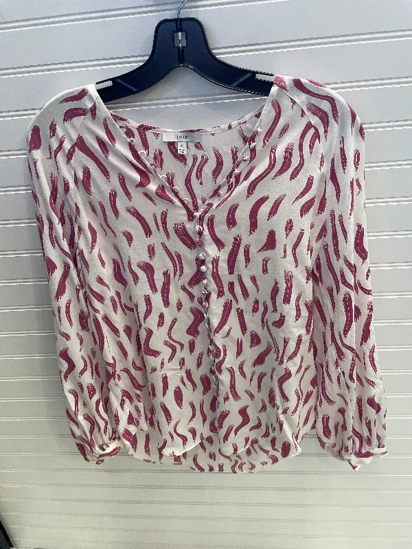 Top Long Sleeve By Joie In Red & White, Size: Xs