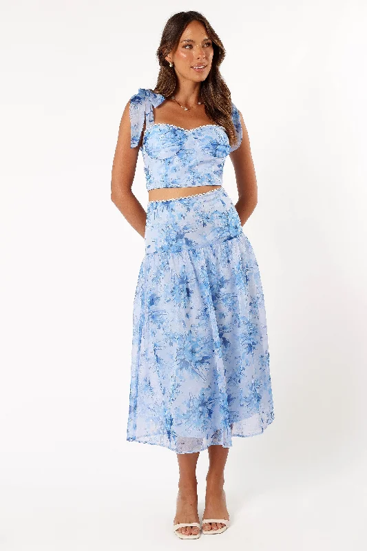 Elle Two Piece Set - Blue Floral