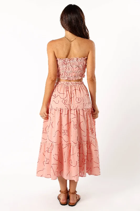 Francesca Two Piece Set - Pink Swirl