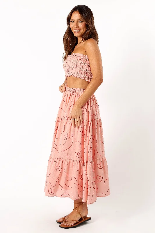 Francesca Two Piece Set - Pink Swirl