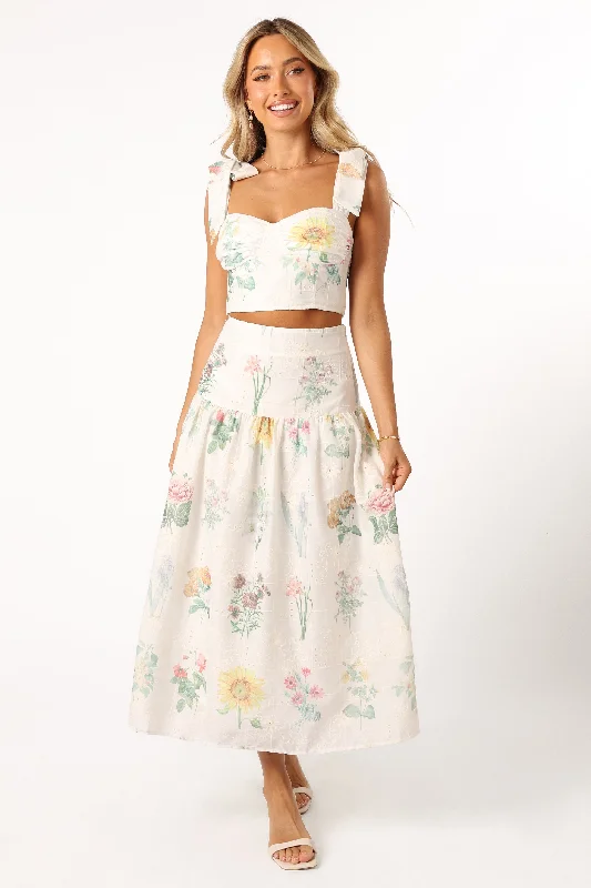 Kara Two Piece Set - White Floral