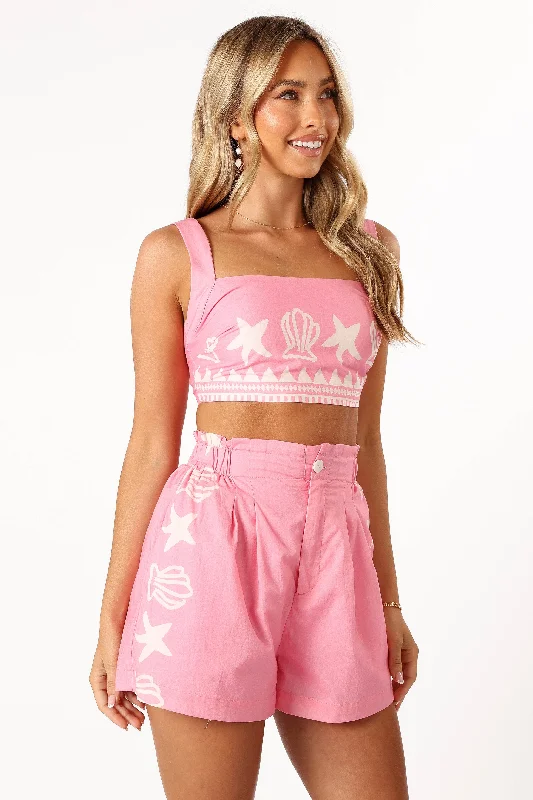 Natalie Short Set - Pink Shell