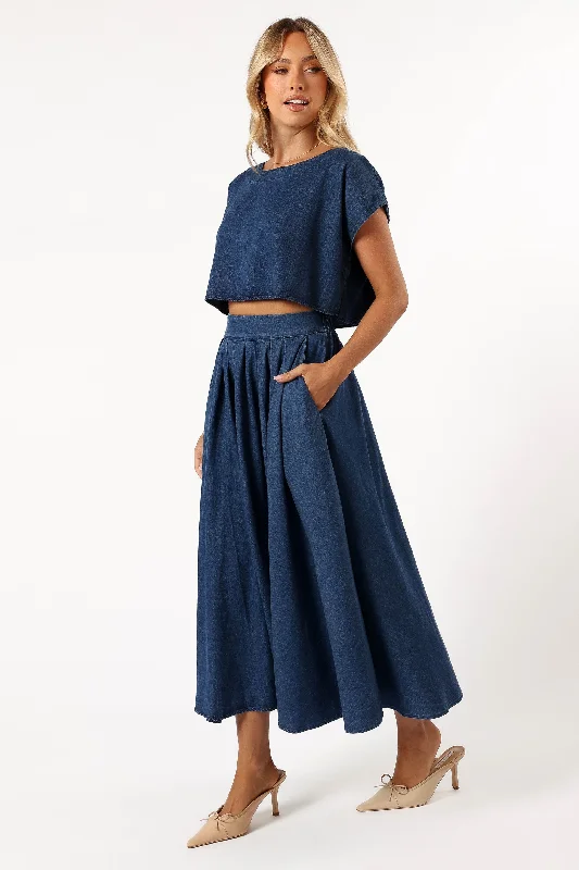 Rylie Two Piece Set - Dark Denim