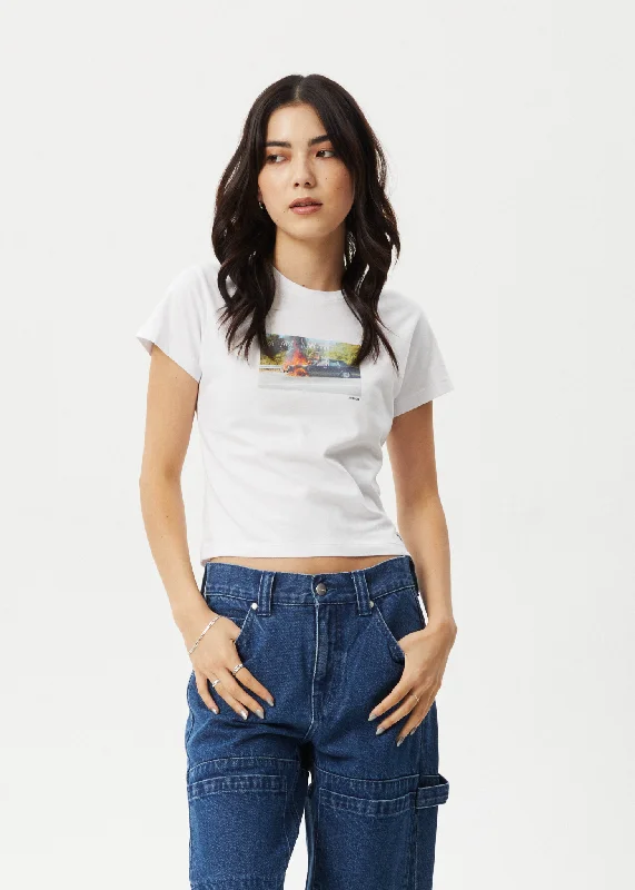 AFENDS Womens Omw - Baby Tee - White