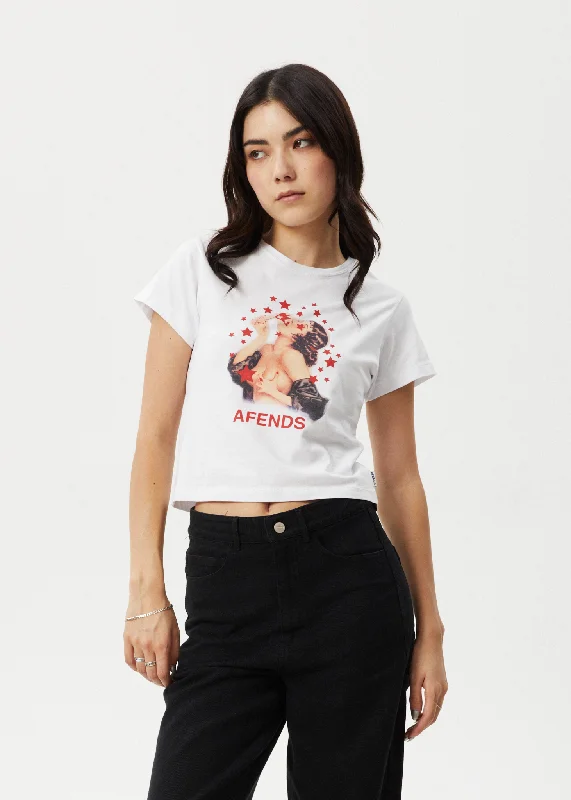 AFENDS Womens Dixie -  Baby Tee - White