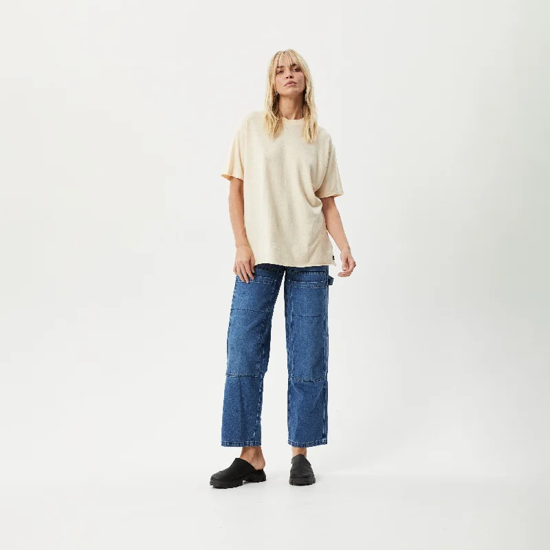 AFENDS Womens Slay - Oversized Tee - Sand