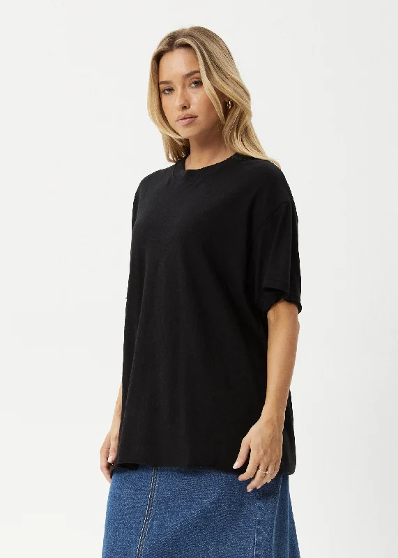 AFENDS Womens Slay - Oversized Tee - Black