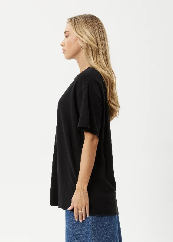 AFENDS Womens Slay - Oversized Tee - Black