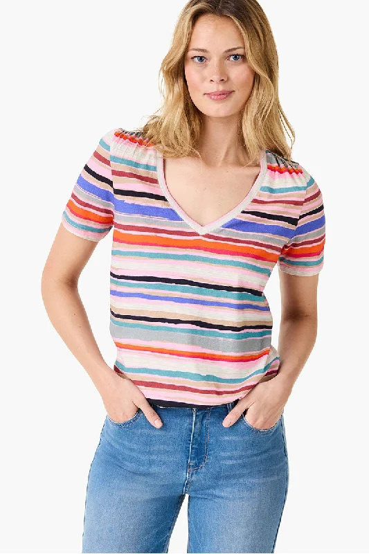 NIC+ZOE Painted Stripe Tee