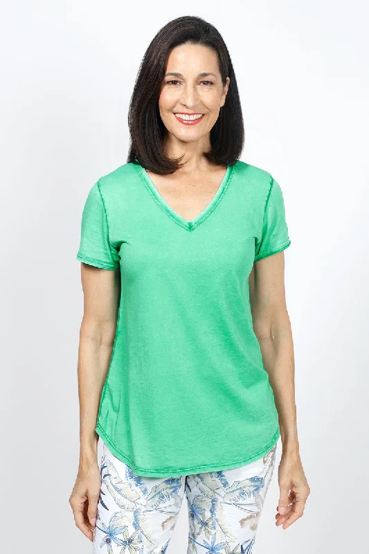 Organic Rags Happy V Neck Tee