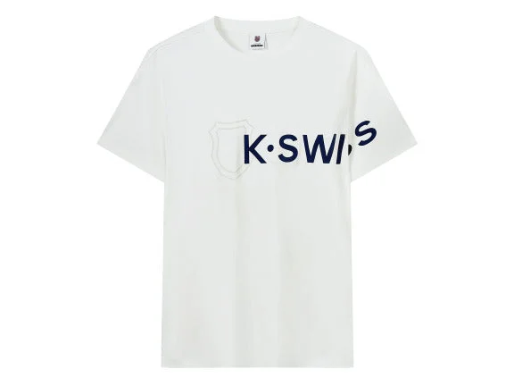 109869-115 | MEN'S K-SWISS LOGO LOOSE FIT COTTON T-SHIRT | WHITE/SPECIAL