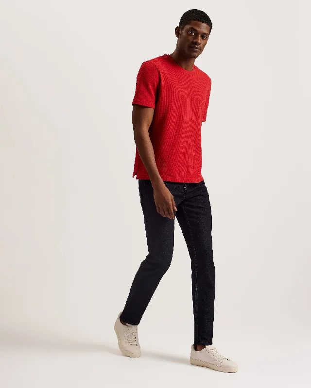 Curlys Ss Regular Jacquard T-Shirt Red