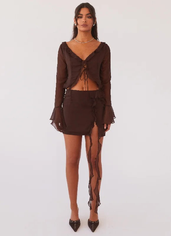 My Favourite Part Mini Skirt - Dark Mocha