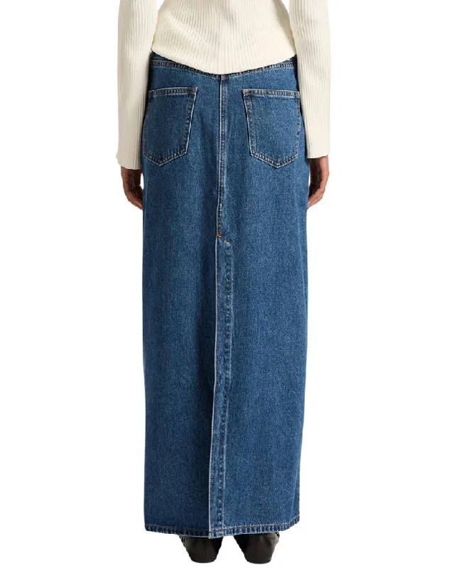 Organic Denim Maxi Skirt