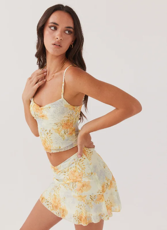 Sun Will Shine Mini Skirt - Dandelion