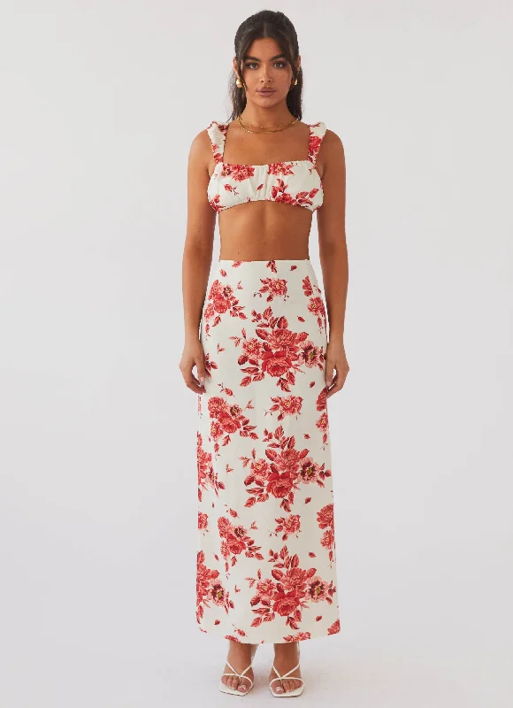 Valencia Villa Maxi Skirt - Rosa Floria