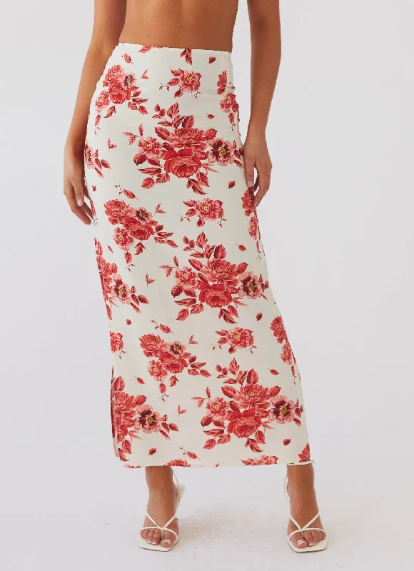 Valencia Villa Maxi Skirt - Rosa Floria