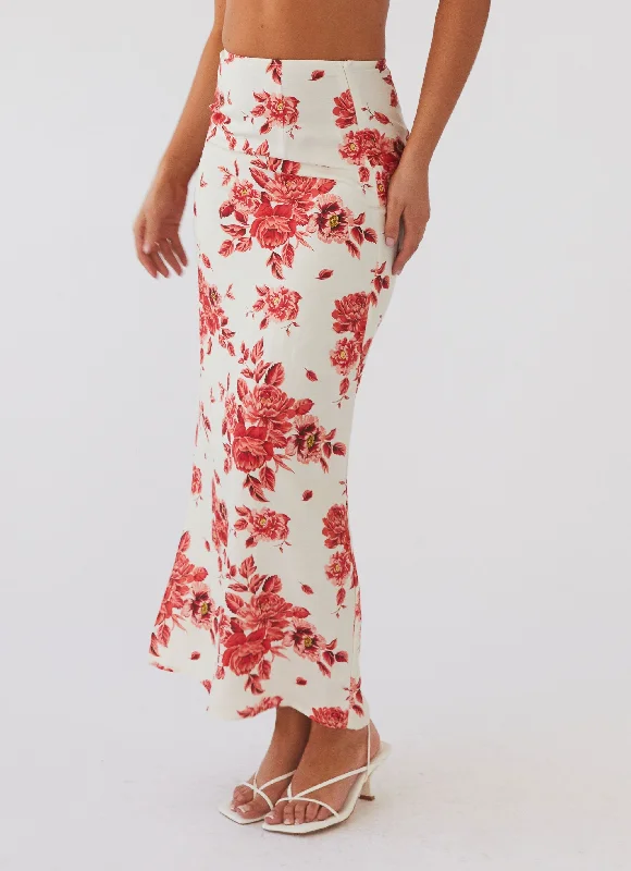 Valencia Villa Maxi Skirt - Rosa Floria