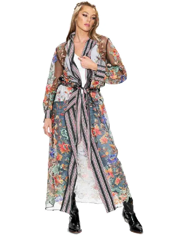 Tianello Embroidered, Aratta  ""Spectacular""  Maxi Kimono