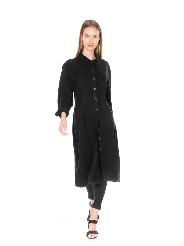 Tianello TENCEL™ ""Harvard Twill"" Long Duster ""Daphne"" Shirt Dress