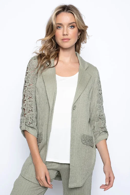 One-Button Blazer Jacket