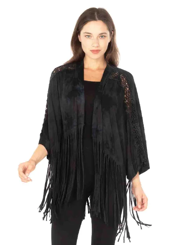 Tianello™ T-Party Knit ""Paloma"" Fringed Jacket