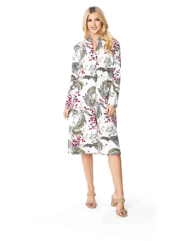 Tianello TENCEL™  print ""Hana"" Long ""SELENA""  Duster Jacket