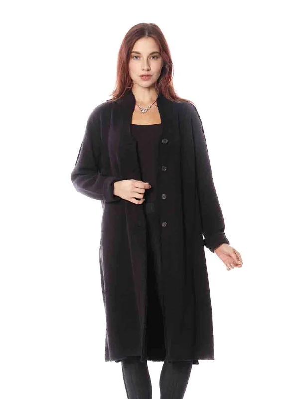 Tianello TENCEL™ ""Vine"" Cotton Jacquard  ""Creek""  Long Duster Jacket