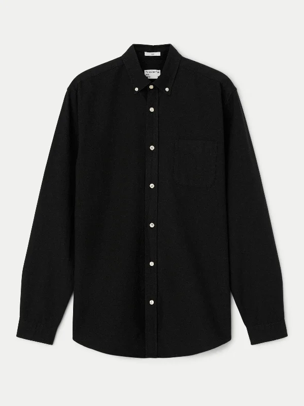 The Jasper Oxford Shirt in Black