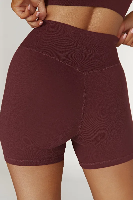 Carly Bike Shorts - Mahogany