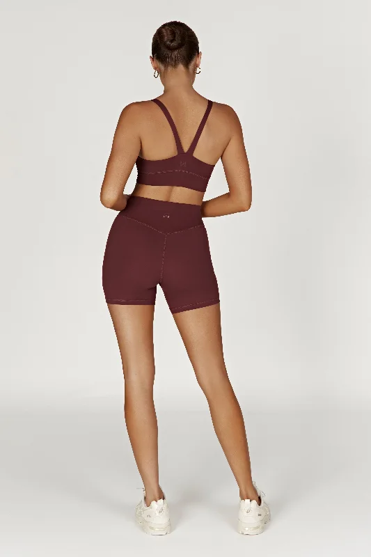 Carly Bike Shorts - Mahogany