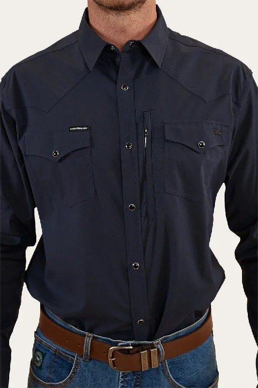 Dillinger Mens Western Shirt - Navy