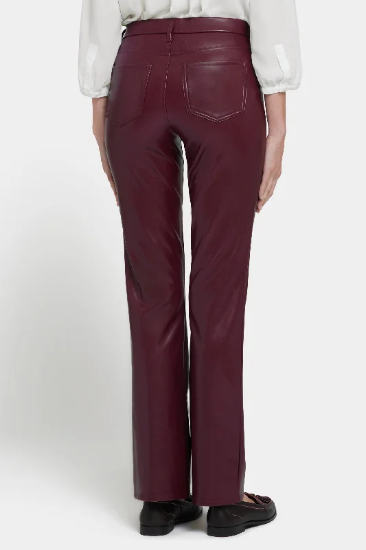 Faux Leather Marilyn Straight Pants - Tavern