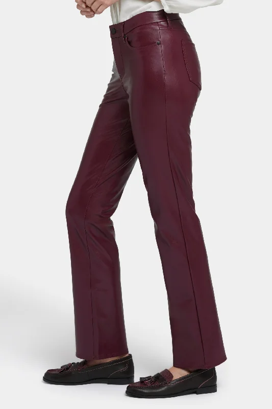 Faux Leather Marilyn Straight Pants - Tavern