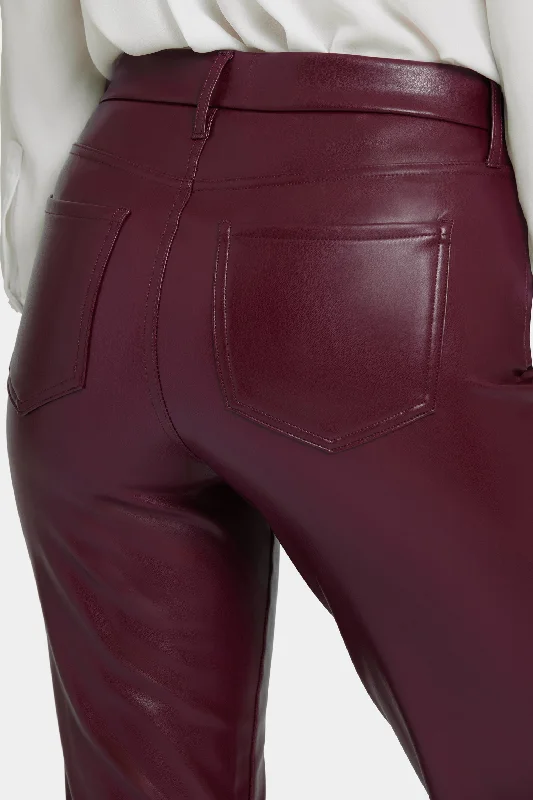 Faux Leather Marilyn Straight Pants - Tavern