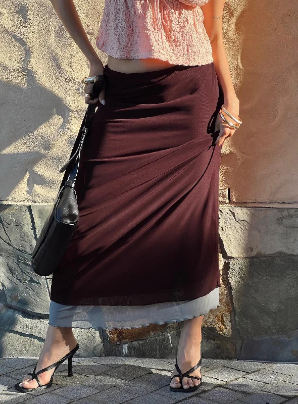 Motel Tresha Skirt Mesh Burgundy 199