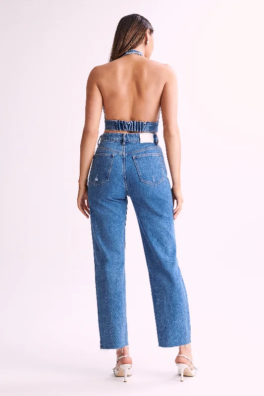 Tina Mom Jean - 70'S Blue