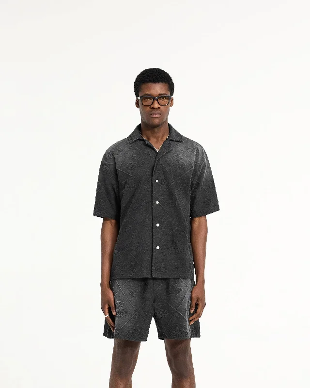 Towelling Shirt - Jet Black