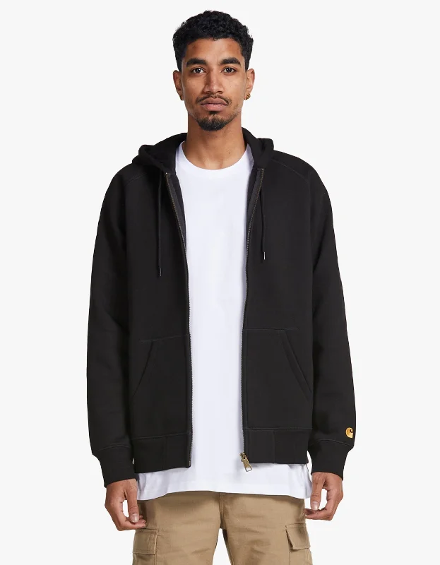 Hooded Chase Jacket - Black/Gold