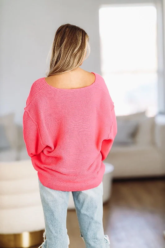 Cozy On Up Sweater - Pink (FINAL SALE)