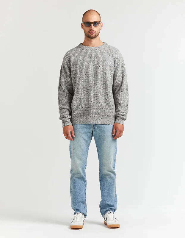 Elroy Crew Knit - Grey Speckle