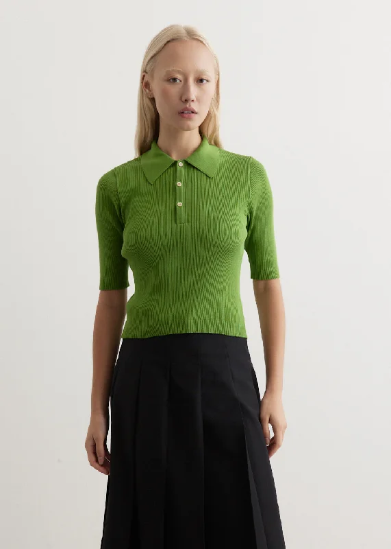 Giza High Gauge Rib Knit Polo