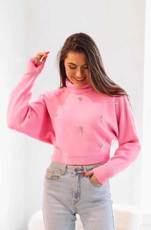 Never Ending Love Crop Sweater - Pink (FINAL SALE)